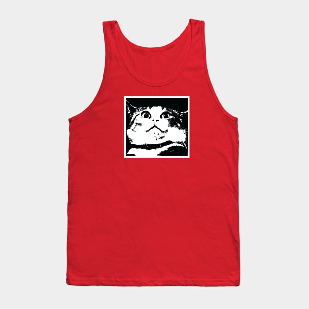 STUNNED CAT Tank Top by encip